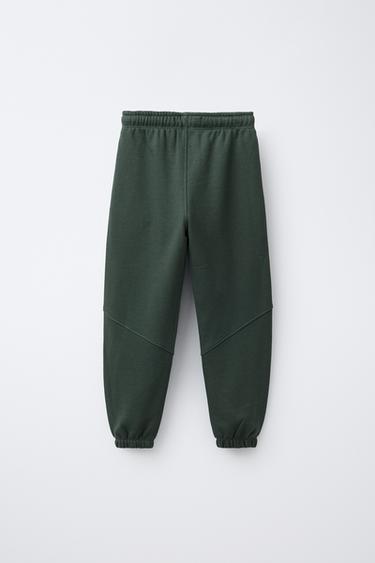ENSEMBLE SWEAT À CAPUCHE ET PANTALON DE JOGGING ÉTIQUETTES - Vert émeraude de Zara - Image 4
