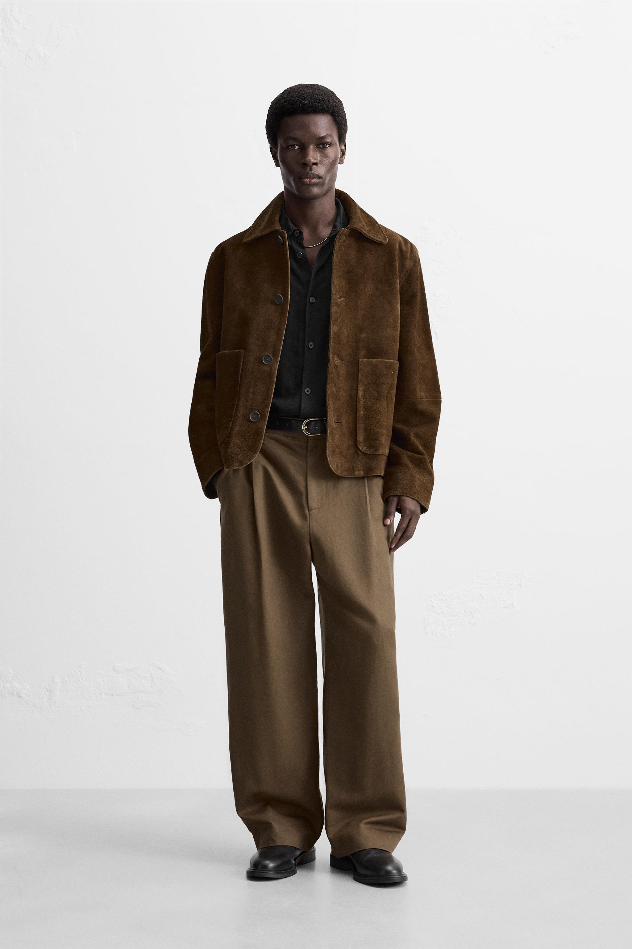 COTTON - LINEN BALLOON FIT TROUSERS - Brown | ZARA Australia