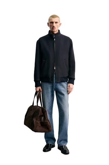 MANTECO® ORIGINS WOOL BLEND JACKET - Navy blue by Zara