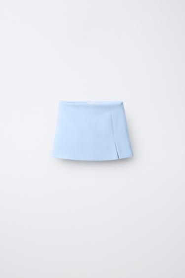 PLAIN BERMUDA SKORT - Pastel blue by Zara