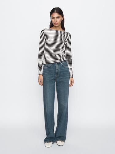 Zara High-waist wide-leg jeans - Mid-blue - Image 0