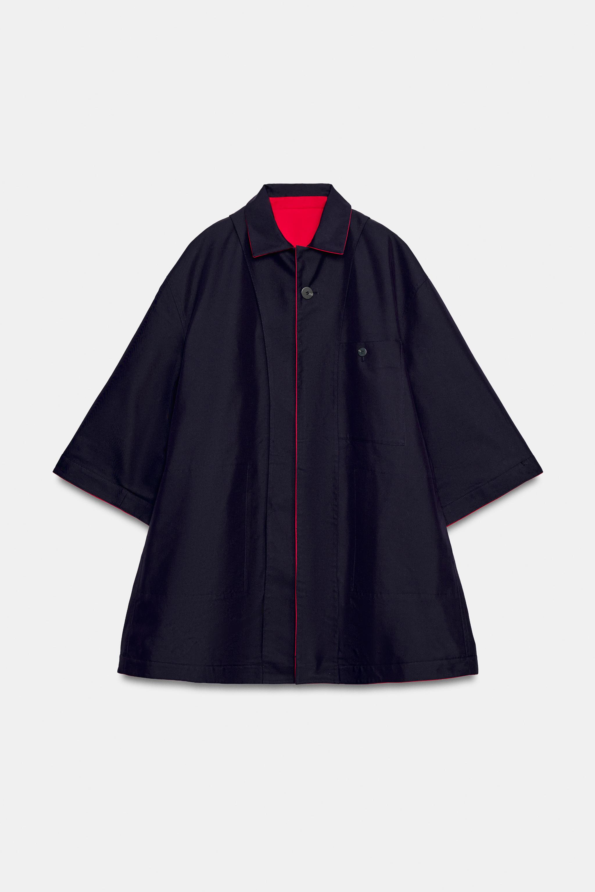 ZW COLLECTION リバーシブル ミディトレンチコート - レッド | ZARA