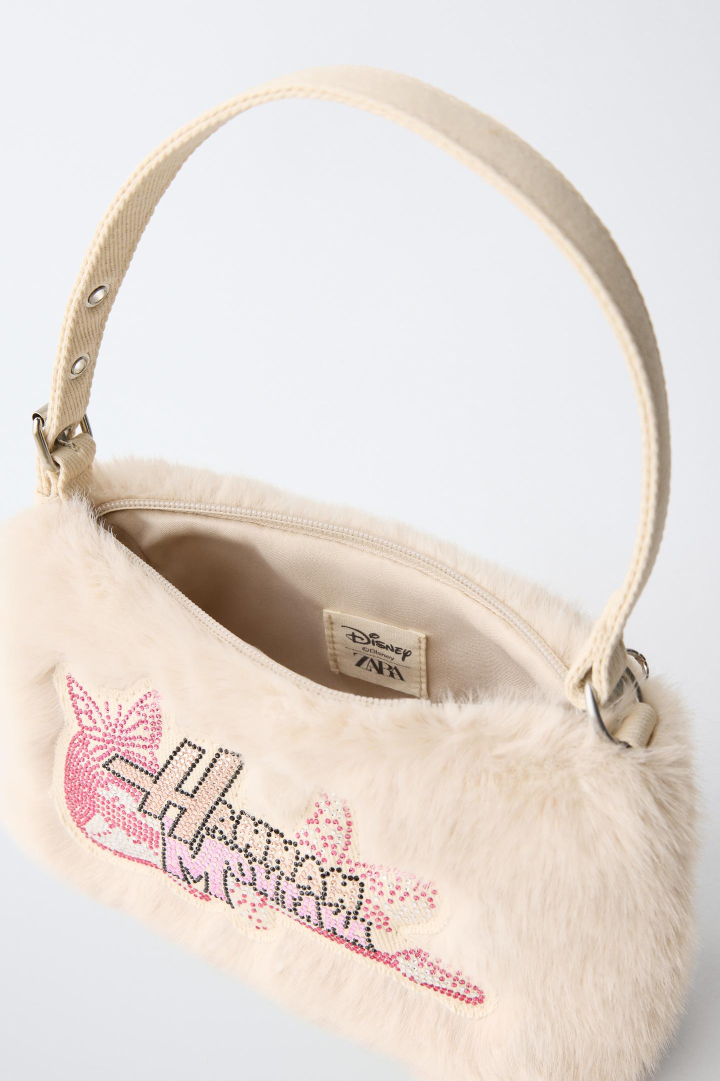 Детская сумка Zara Hannah Montana© Disney Faux Fur Shoulder, цвет: Молочный белый — фото 4
