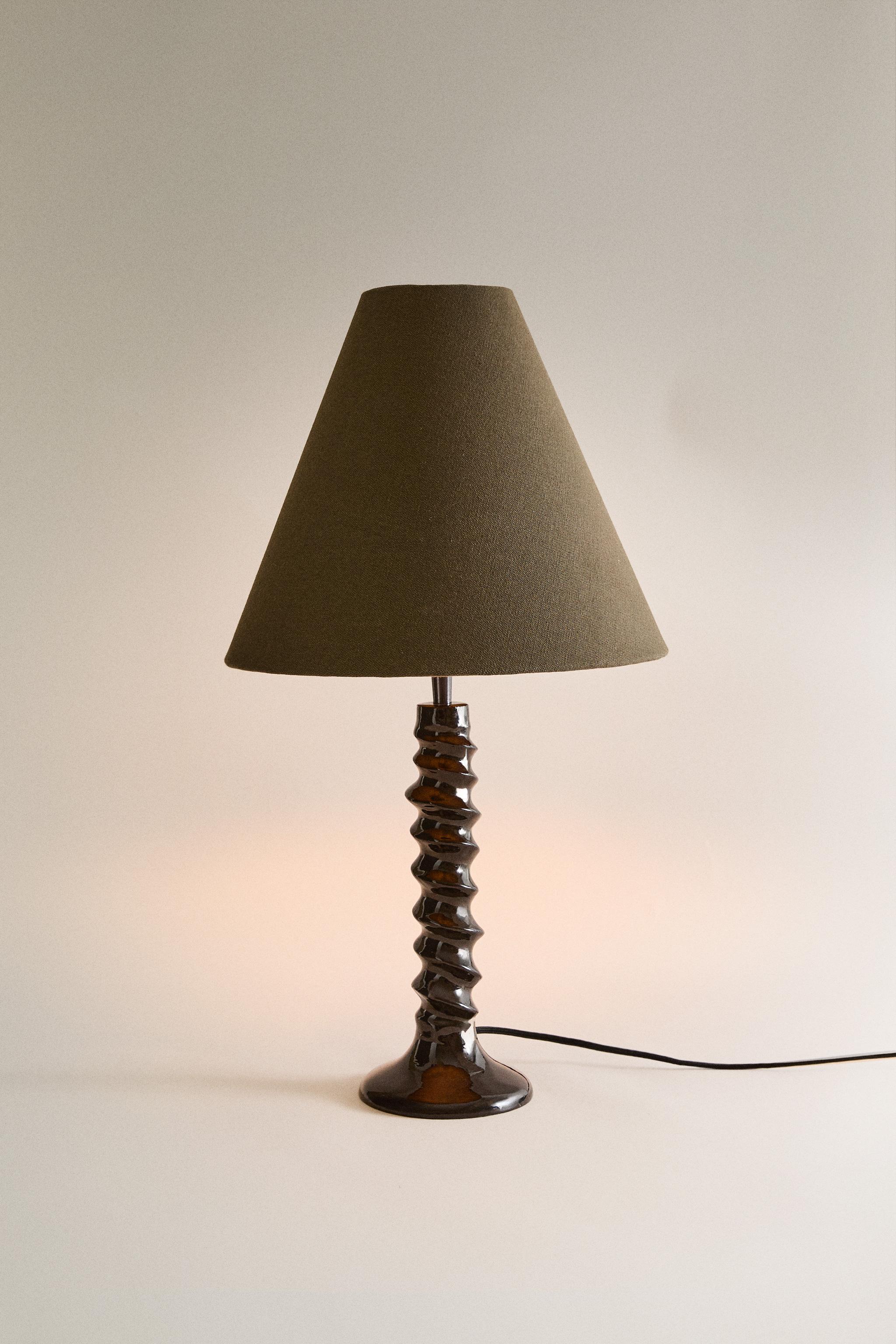 TABLE LAMP WITH EMBOSSMENTS - Green | ZARA United States