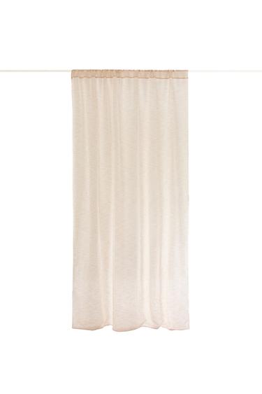 SHEER CURTAIN WITH LOW OPACITY - Light beige by Zara