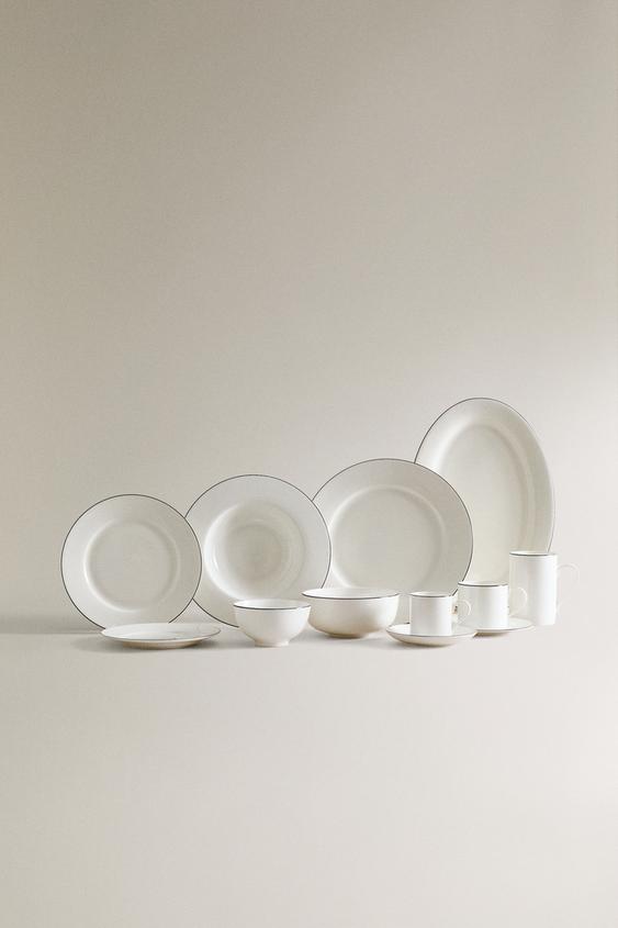 PORCELAIN DINNERWARE WITH BORDER | ZARA Canada