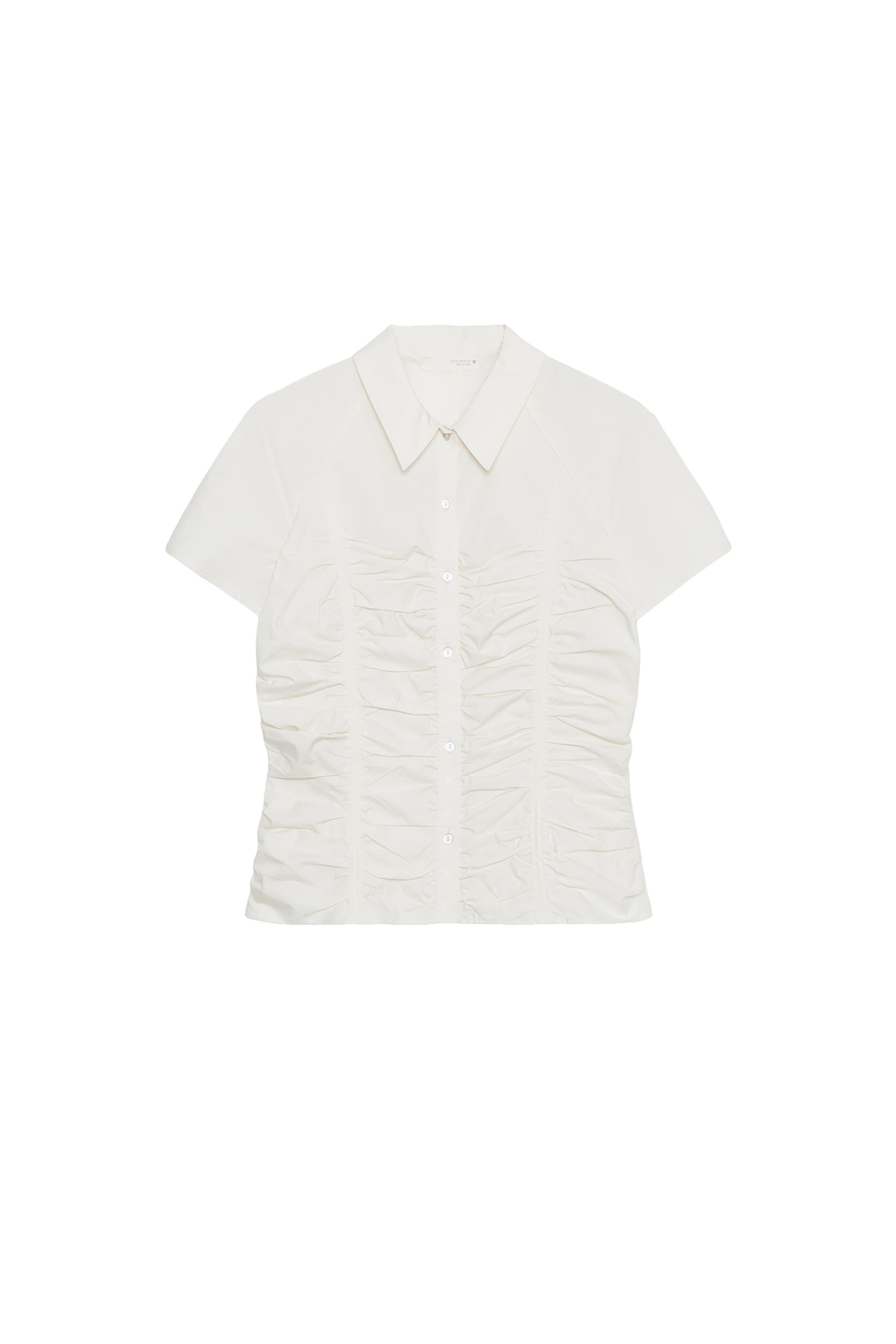 ギャザーポプリンシャツ - エクリュ | ZARA Japan / 日本