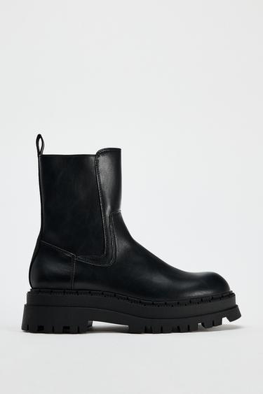 TRACK-SOLE ANKLE BOOTS - Black by Zara