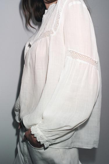 RAMIE ROMANTIC SHIRT ZW COLLECTION - Oyster-white by Zara - Image 2