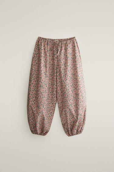 FLORAL BLOOMER TROUSERS — Pink 1