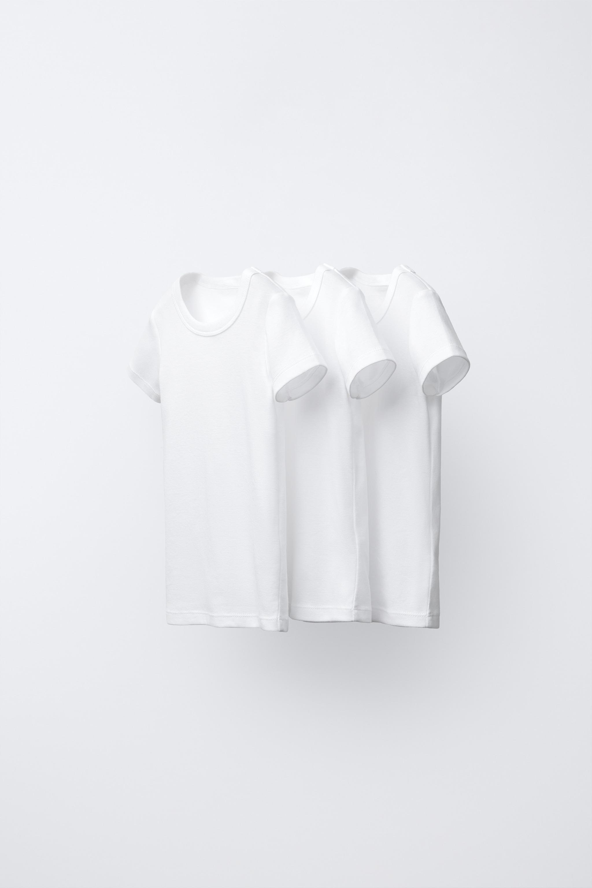 Детские футболки Zara THREE-PACK OF SHORT SLEEVE T-SHIRTS