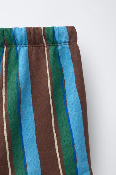 MULTICOLOURED STRIPED BERMUDA SHORTS - Brown by Zara - Image 2