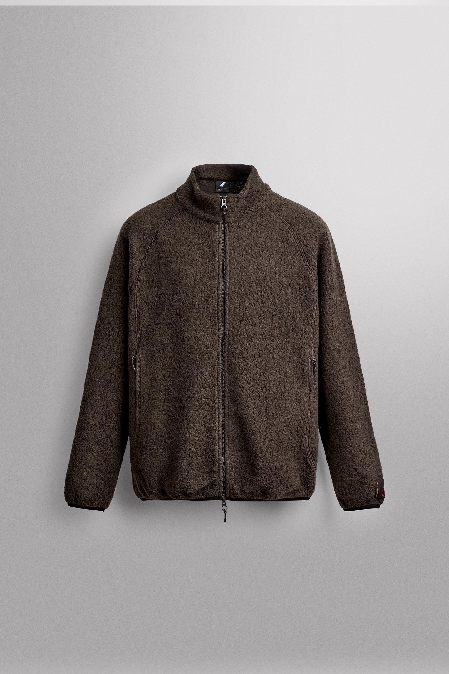 Мужская толстовка Zara Manteco® Wool-Blend Fleece, цвет: Коричневый — фото 7