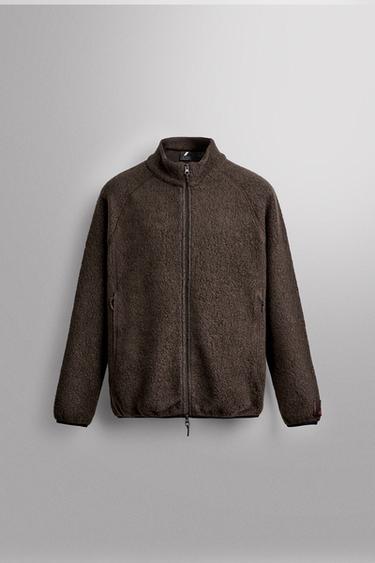 MANTECO® WOOL-BLEND FLEECE JACKET — Brown 1