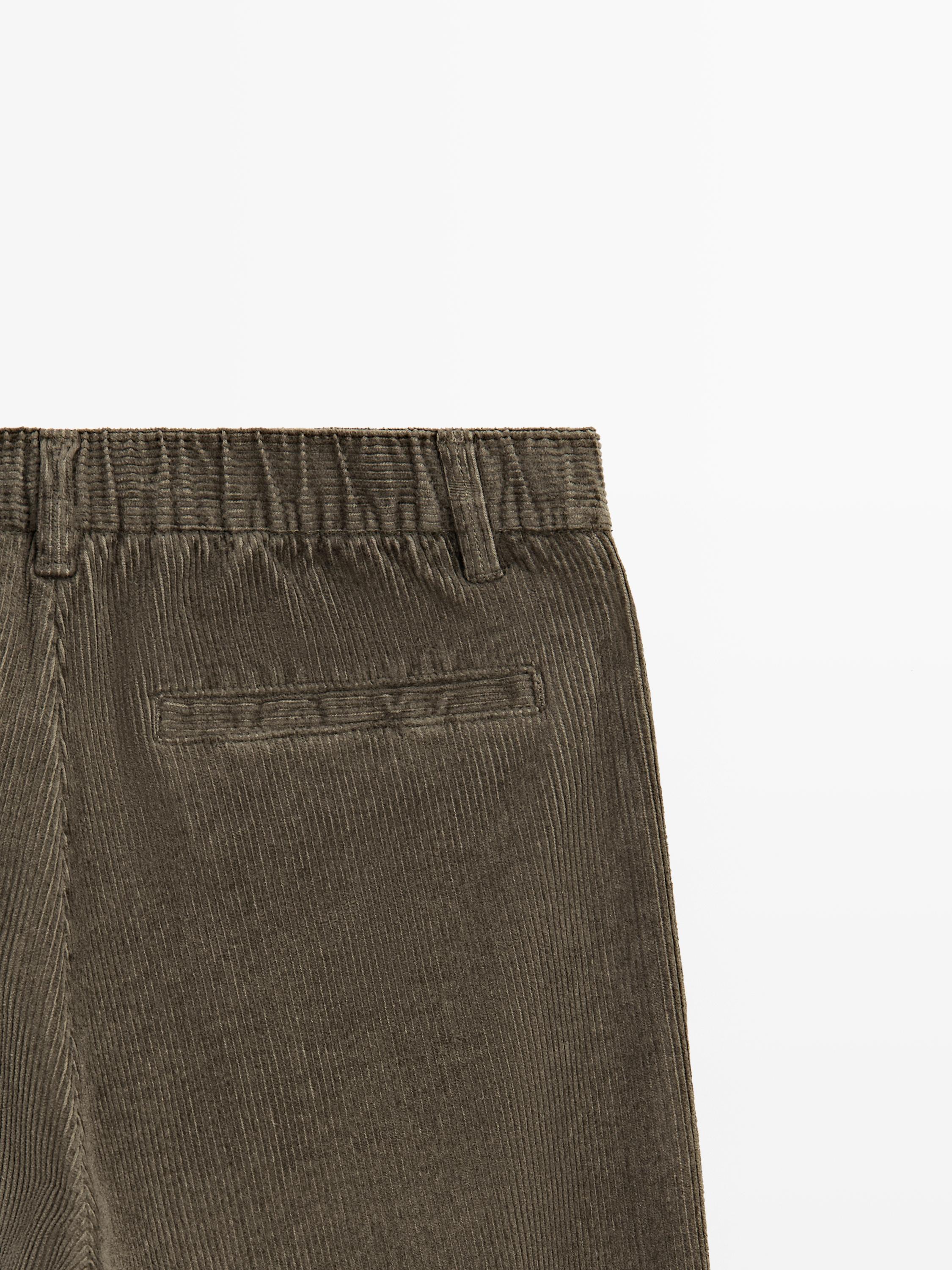 Straight-leg corduroy trousers