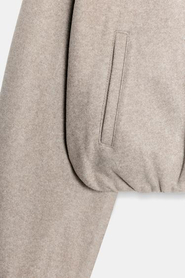 BLOUSON SOFT À CAPUCHE - Marron / Taupe de Zara - Image 7