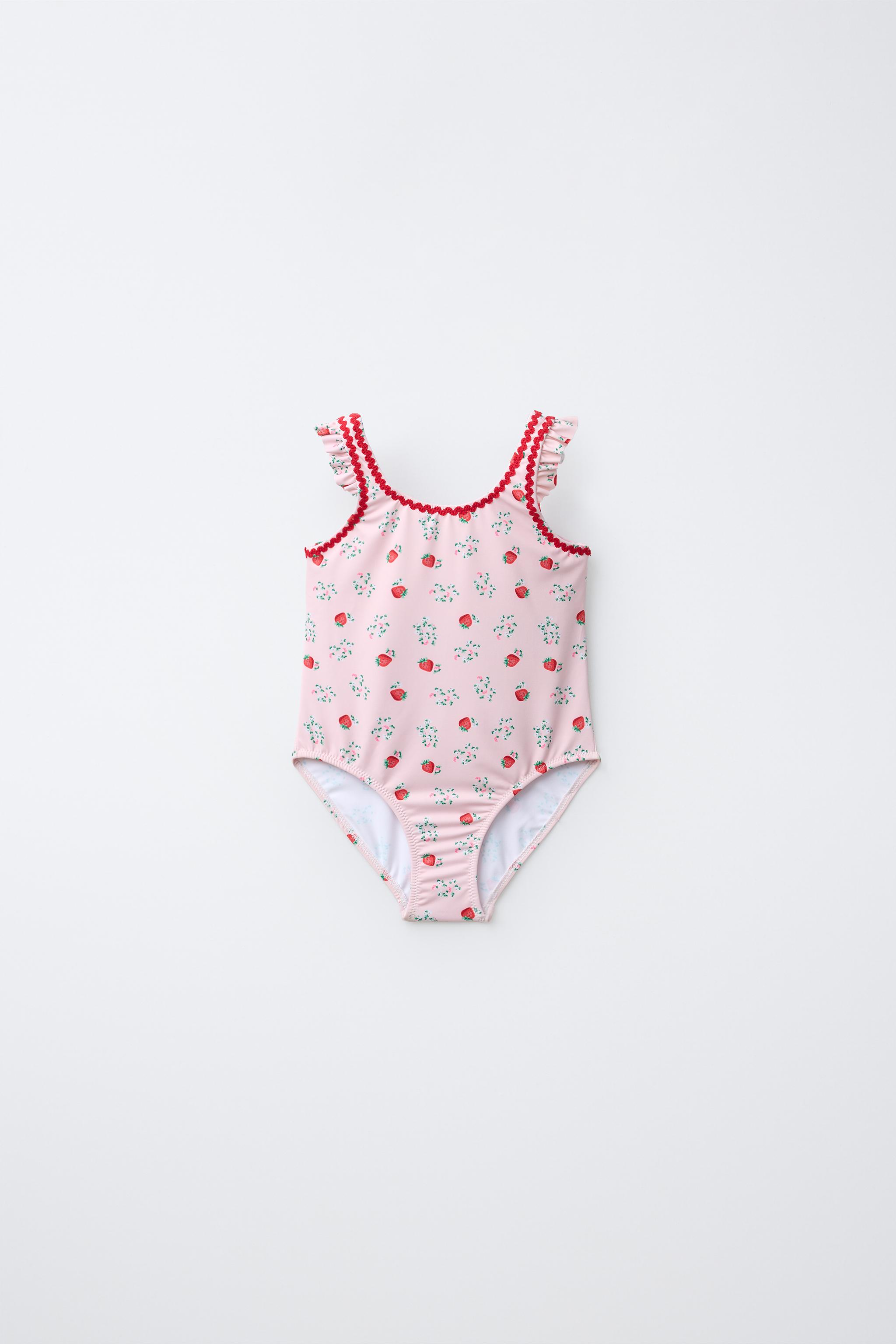 1-6 ANS/ MAILLOT DE BAIN ONDULINE FRAISES
