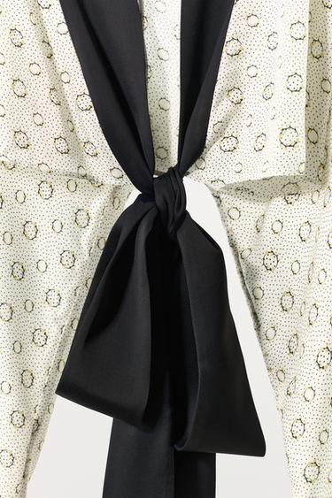 VESTE COURTE IMPRIMÉE - Écru de Zara - Image 5