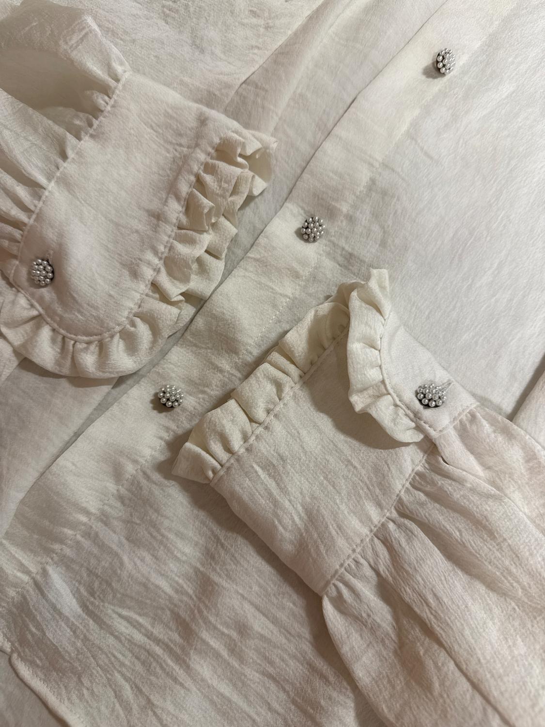 BUTTONED BLOUSE WITH BOW - Image 2