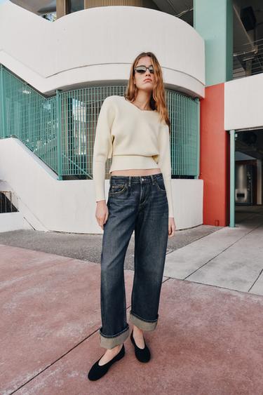 JEANS Z1975 RELAX FIT BAJO VUELTA - Índigo de Zara