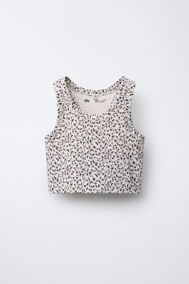SPORT-TOP MIT TIERMOTIV-PRINT - Braun von Zara