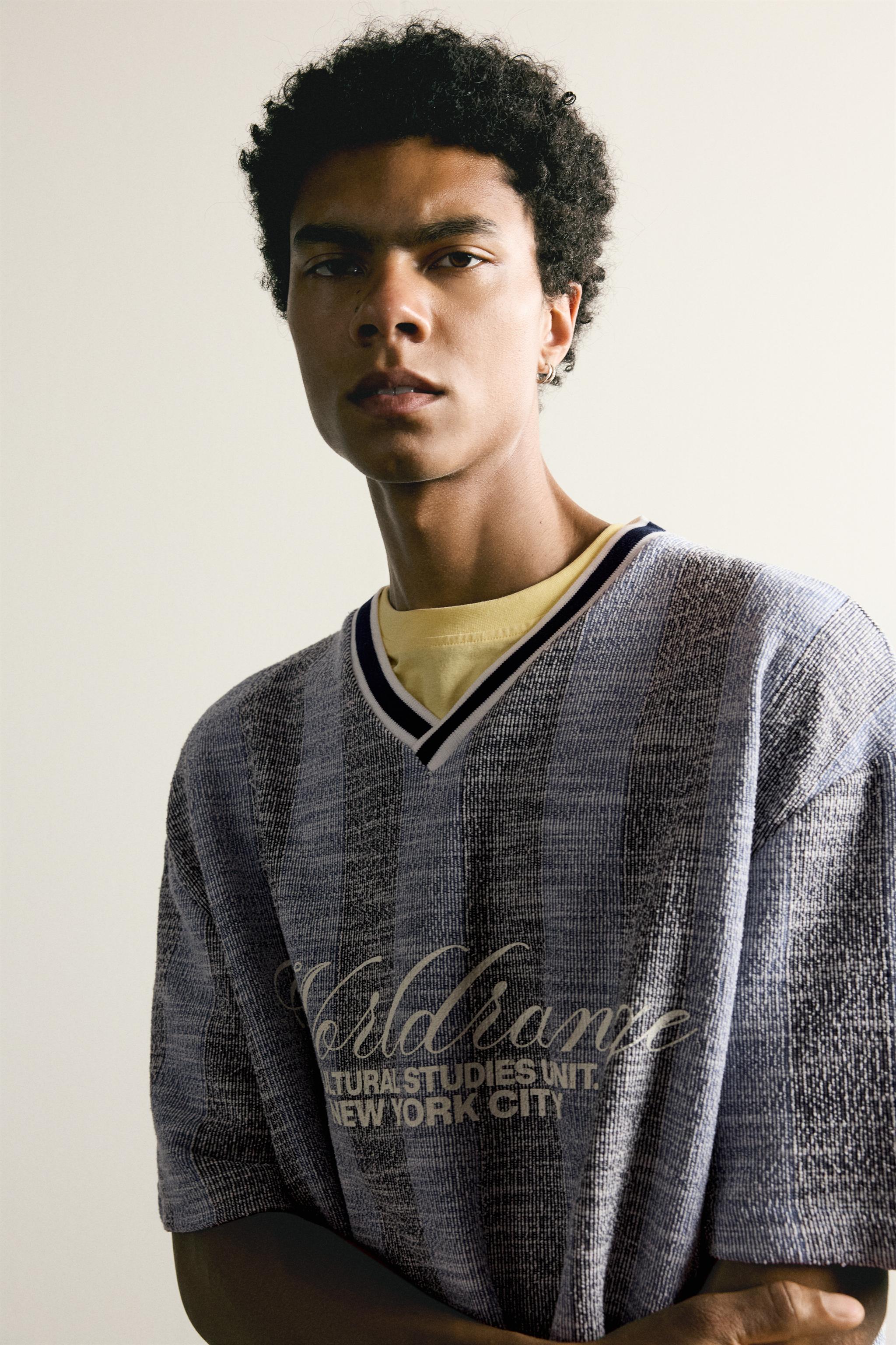 RETRO SOCCER JACQUARD EMBROIDERED SWEATSHIRT