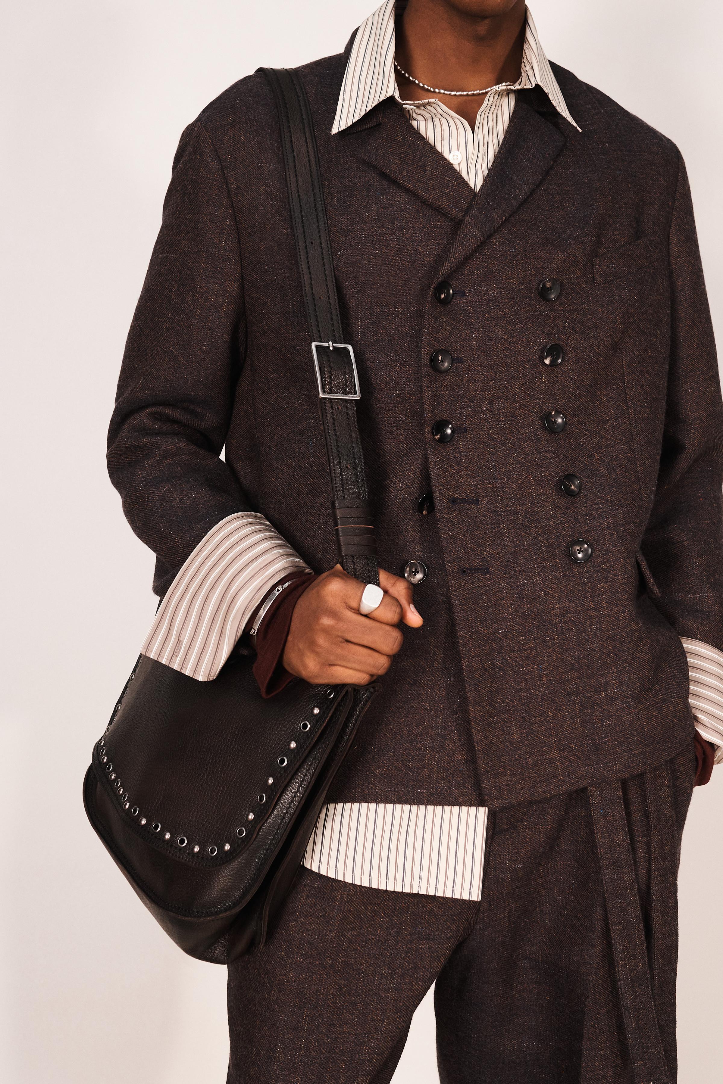 SAC BANDOULIÈRE CUIR CLOUS
