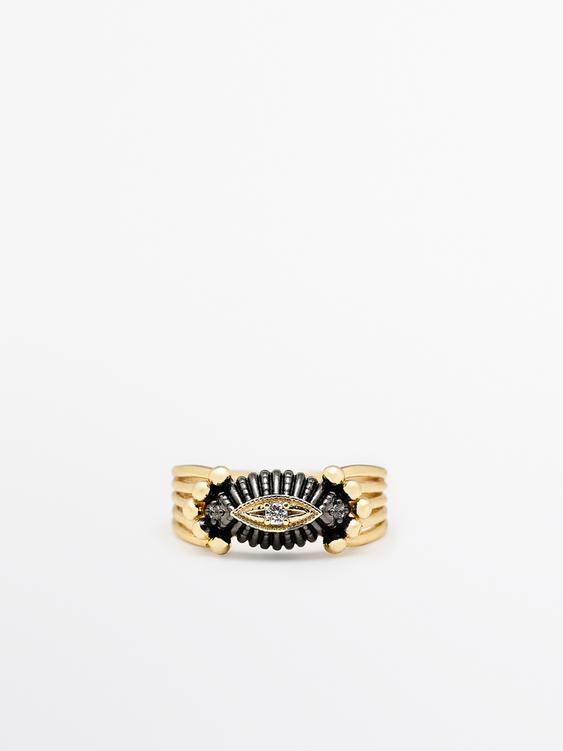 Shimmery rhinestone ring from Zara - $90