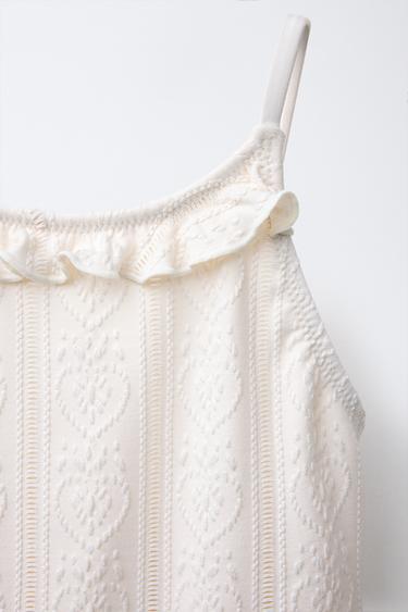6-14 YEARS/ STRUCTURED SWIMSUIT - Ecru by Zara - Image 2