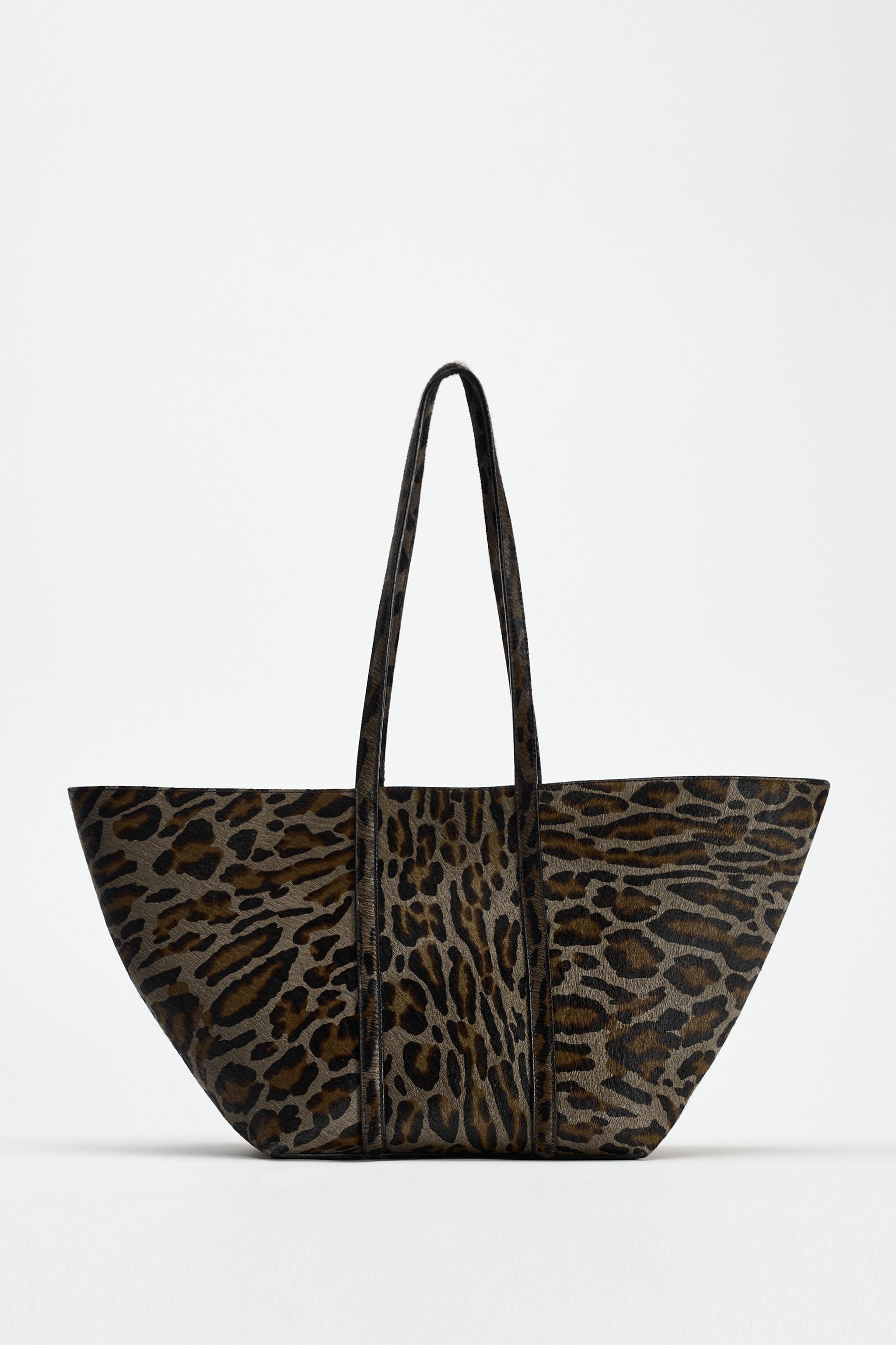 LEDERSHOPPER MIT ANIMALPRINT