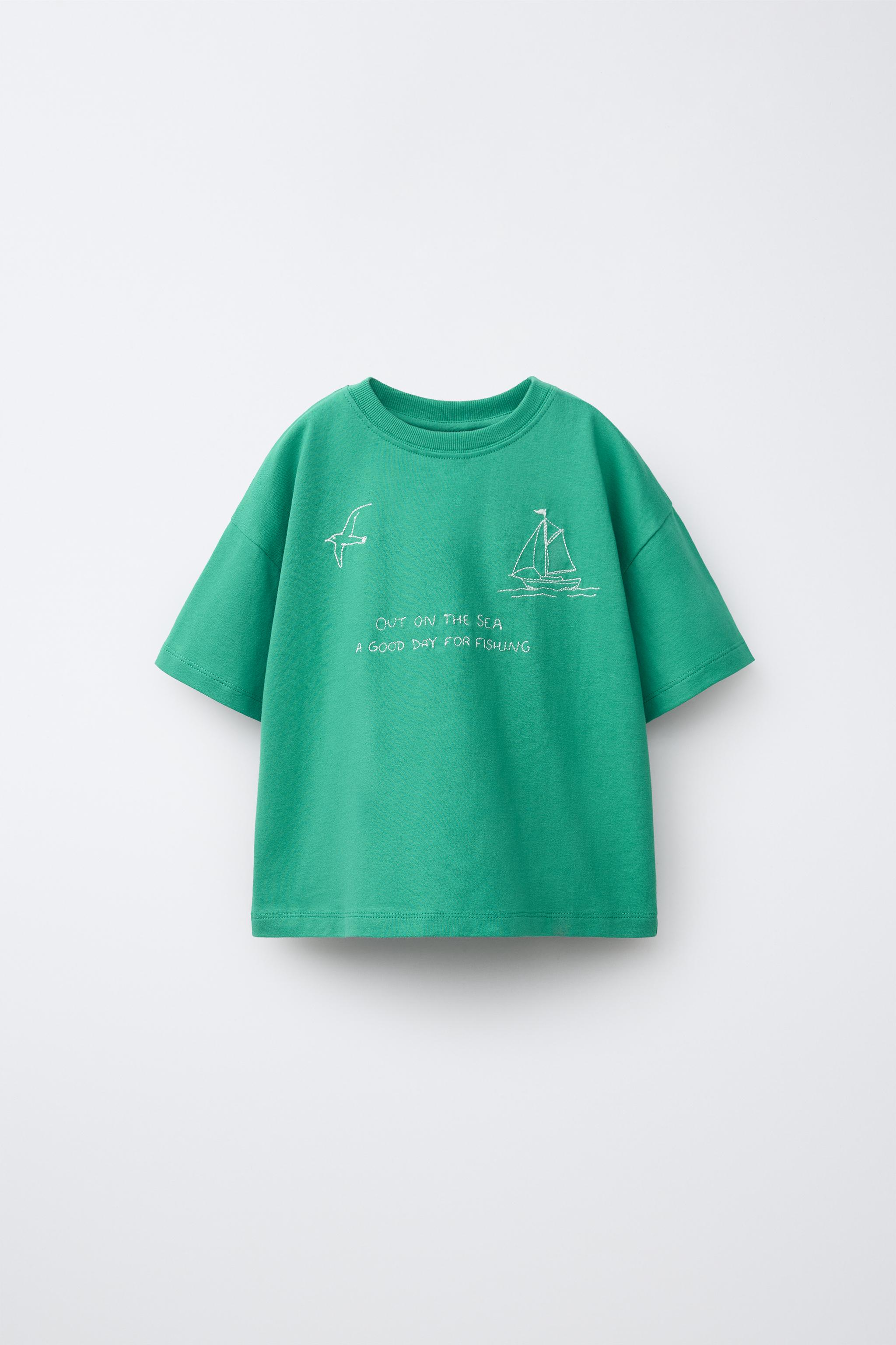 EMBROIDERED SAILBOAT T-SHIRT