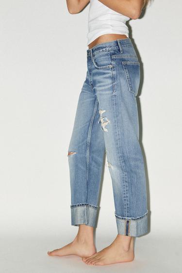 JEAN TRF DROIT DÉCHIRÉ TAILLE NORMALE - Bleu clair de Zara - Image 3