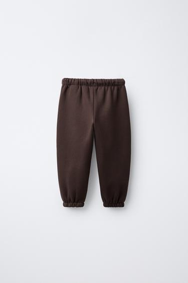 PANTALON BALLON AVEC DOUBLURE POLAIRE - Chocolat de Zara - Image 1