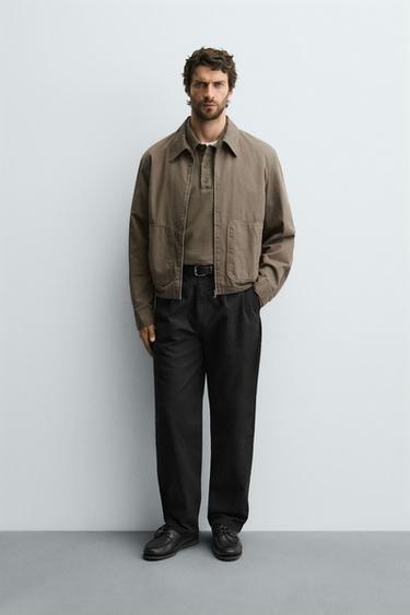 Zara BOXY FIT JACKET - Khaki - Image 0