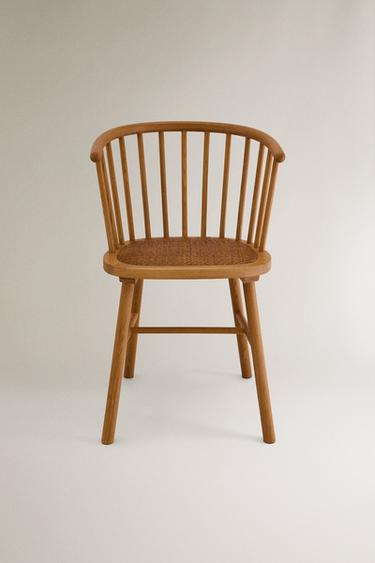 ASH AND RATTAN CHAIR - Light beige by Zara