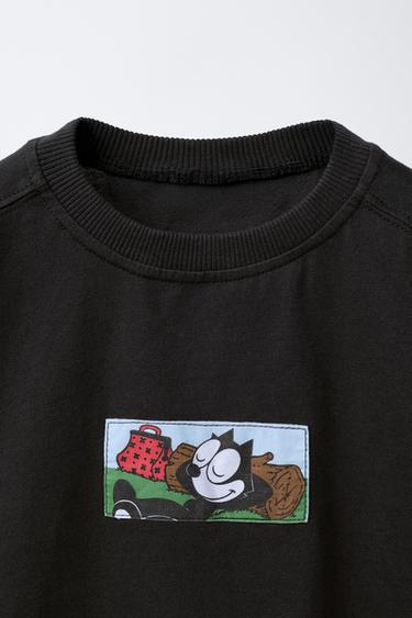 FELIX THE CAT © COMIC T-SHIRT - Black by Zara - Image 2