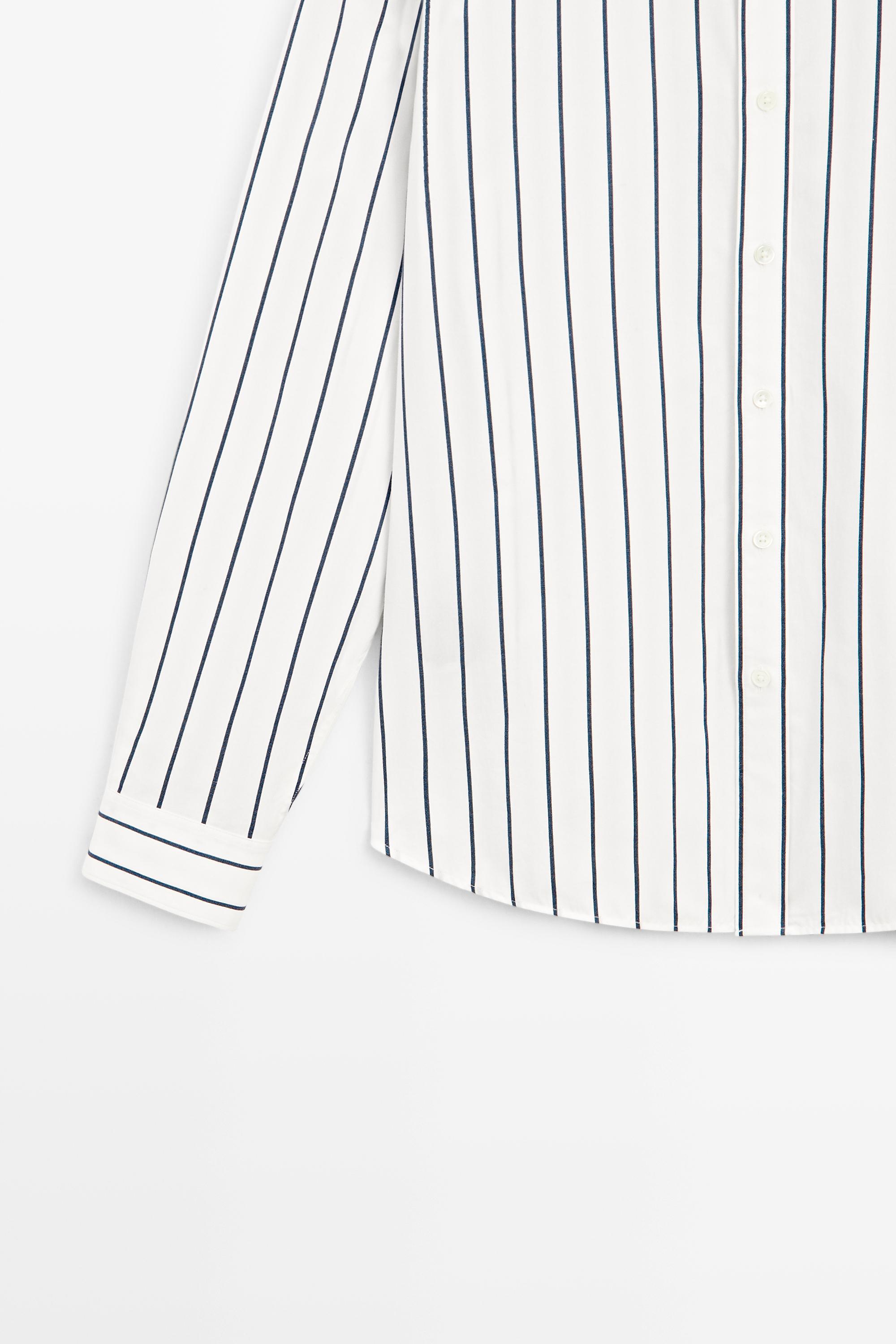 Chemise regular fit rayée 100 % coton