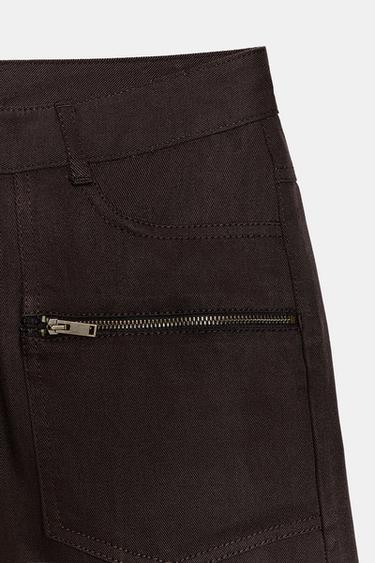 PANTALON CARGO CAPRI - Marron de Zara - Image 10
