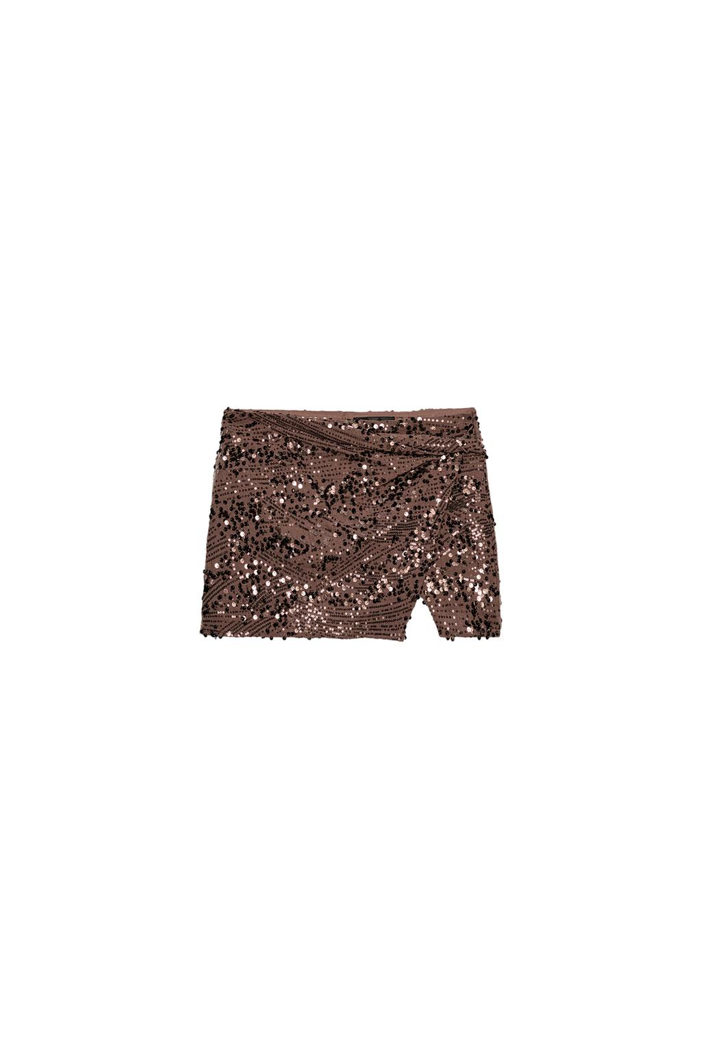 SEQUIN KNOTTED MINI SKORT - image 3