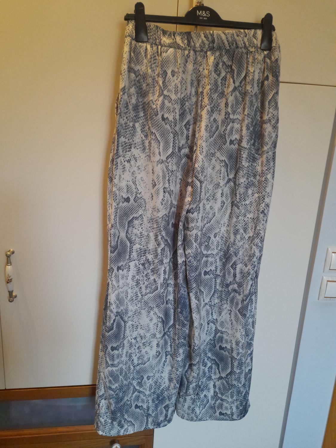 ANIMAL PRINT WIDE-LEG TROUSERS - Image 3