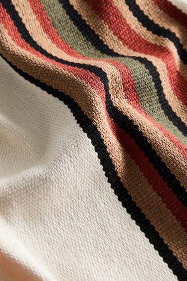 TABLE RUNNER WITH COLOURED STRIPES - Green by Zara - Image 3