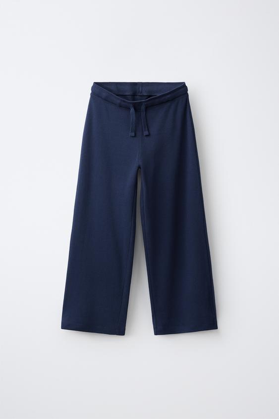 Zara WIDE-LEG PANTS - Midnight blue - Image 0