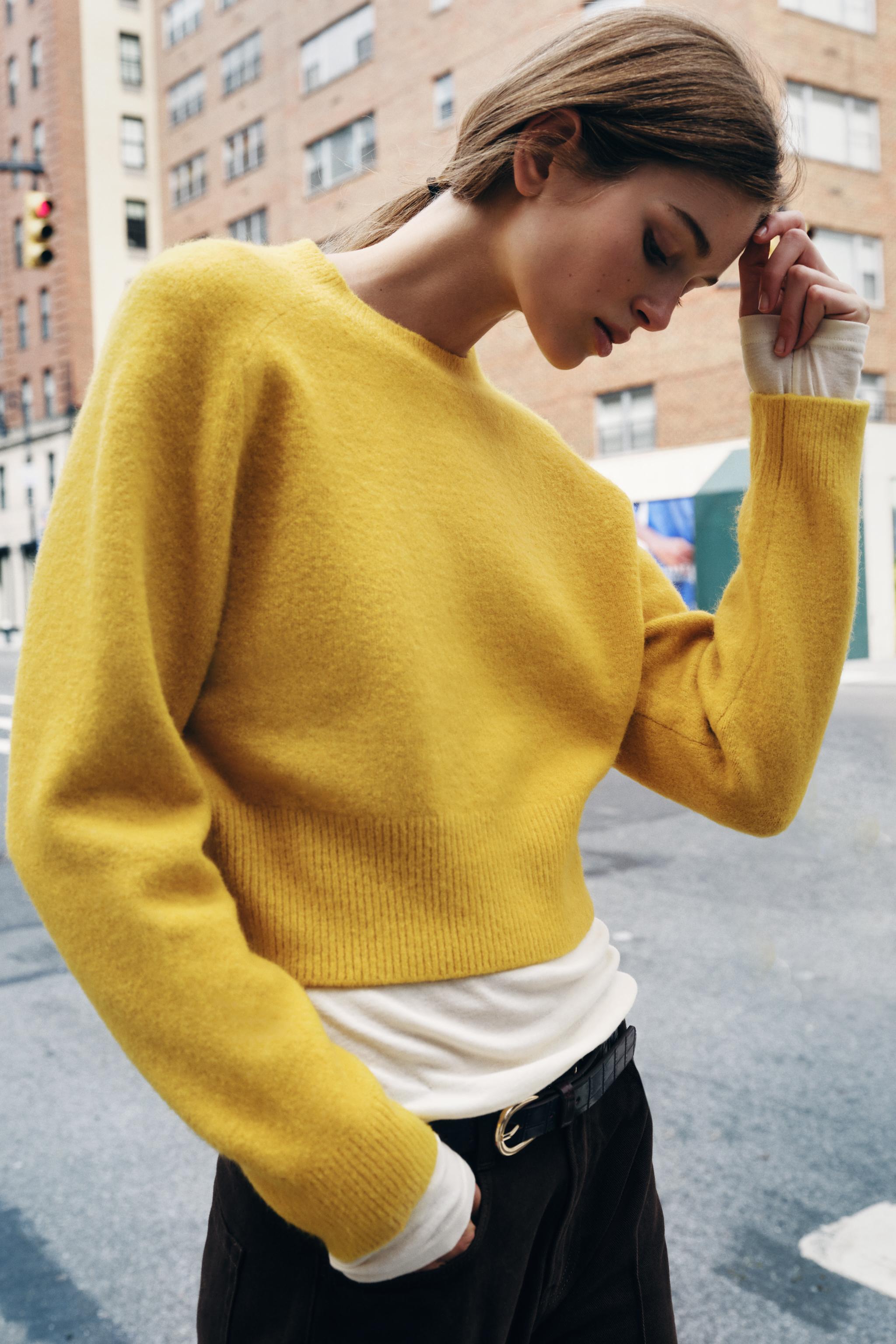 ソフトニットベーシックセーター - イエロー | ZARA Japan / 日本
