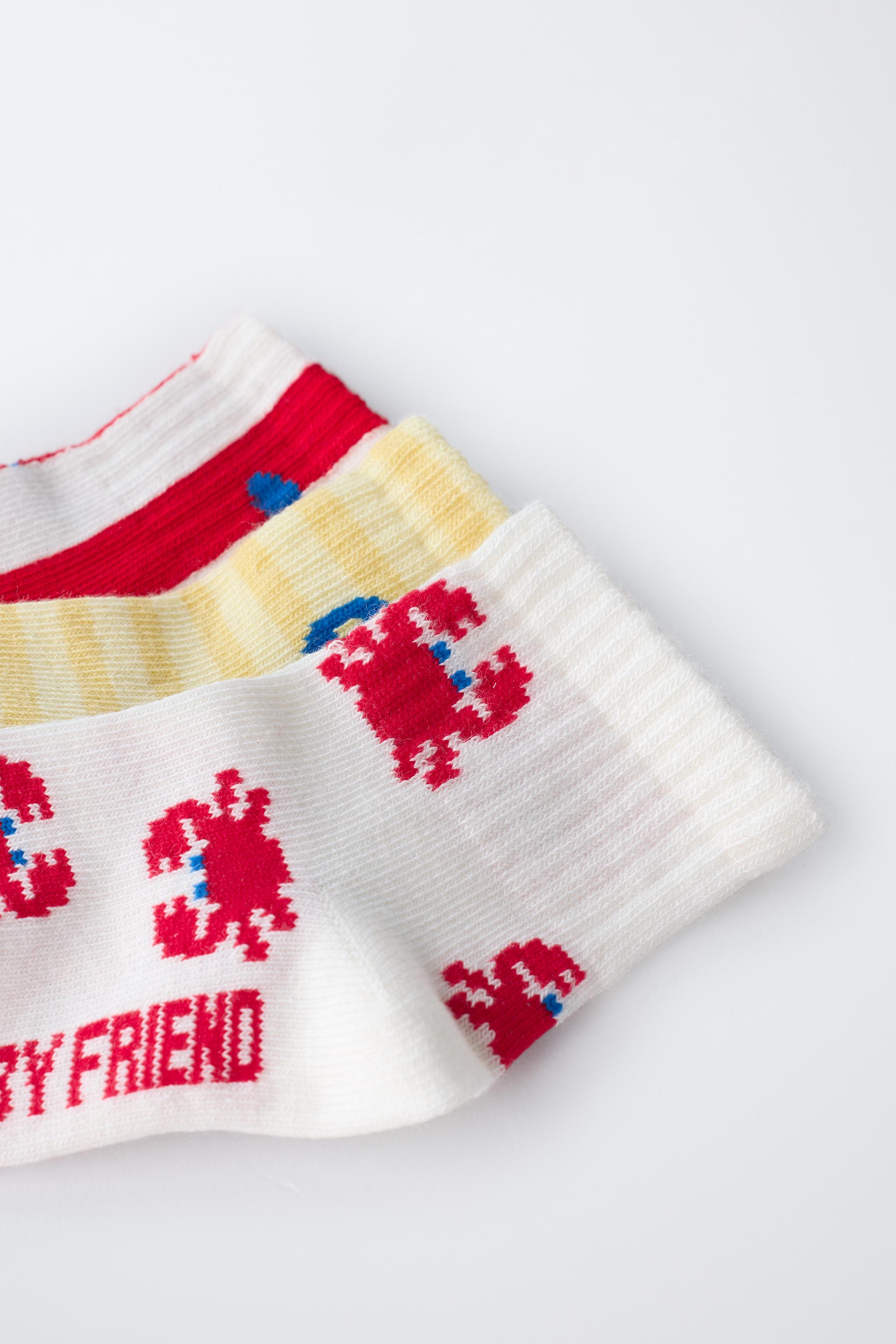 THREE-PACK OF PRINTED SHORT SEA SOCKS