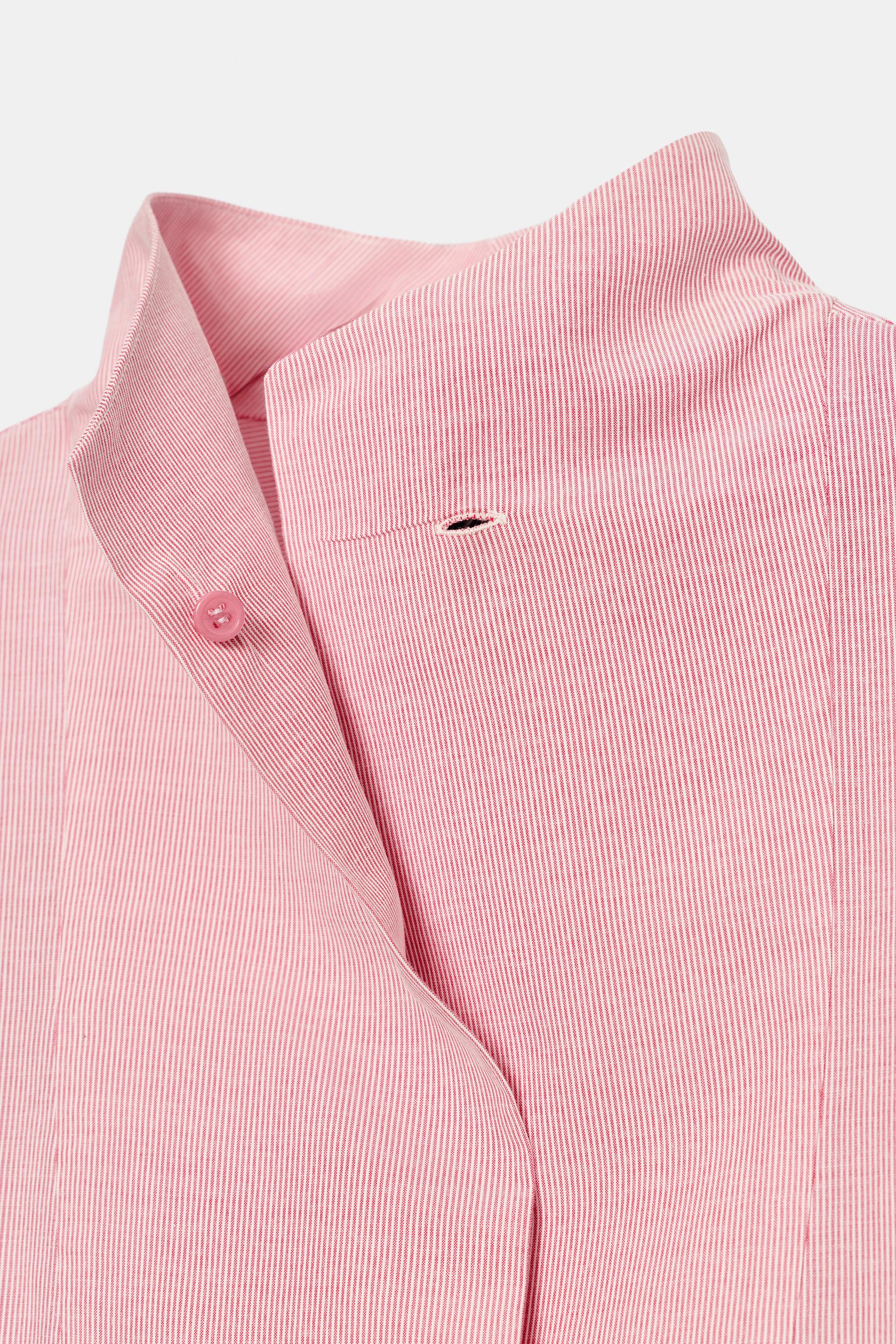ZW COLLECTION STRIPED BIB SHIRT