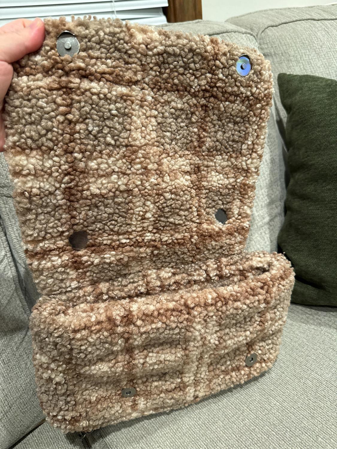TEDDY MATERIAL SHOULDER BAG. MULTICOLOR NEUTRAL WITH PATTERN. - Image 3