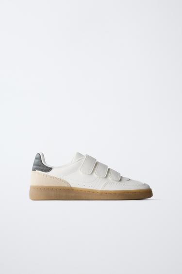 Zara STRAP SNEAKERS - White