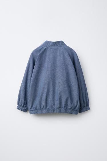 LIGHTWEIGHT BOMBER JACKET - Mid-blue by Zara - Image 1