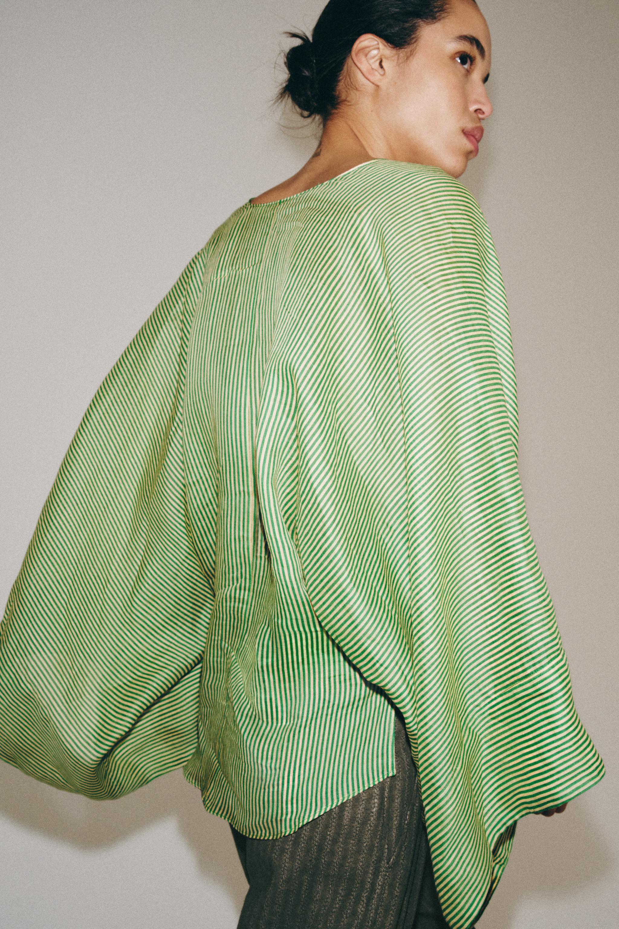RAMİ KUMAŞ ÇİZGİLİ GÖMLEK ZW COLLECTION - Görsel 3