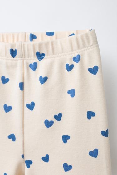 ENSEMBLE SWEAT ET LEGGING CŒURS INSCRIPTION BRODÉE - Écru de Zara - Image 3